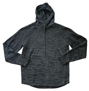 Outpost Makers Crossover Black Charcoal Hooded Sweater Men's Medium